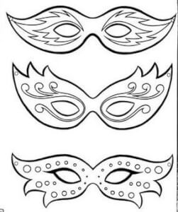 Modelo de Mascaras de Carnaval