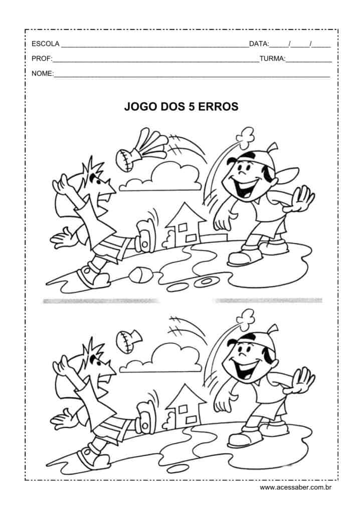 jogos dos sete erros 2 - Inglês