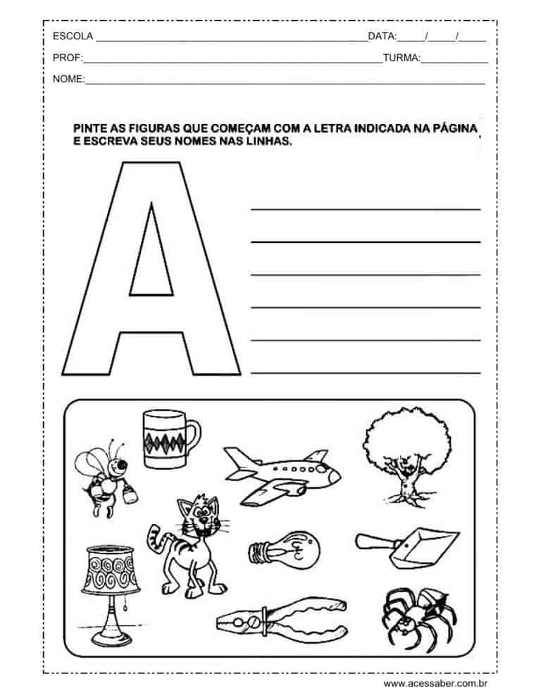 Ditado Recortado: Atividades com a letra do alfabeto m - Escola