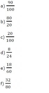 SIMPLIFICAÇÃO DE FRAÇÕES EXERCÍCIOS - 6º ANO 