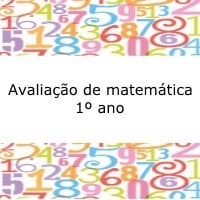 Avaliação de matemática – 1º ano