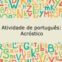 Atividade de português: Acróstico