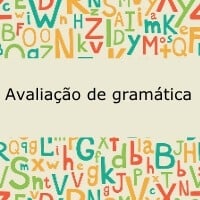 Avaliação de gramática Prova de gramática