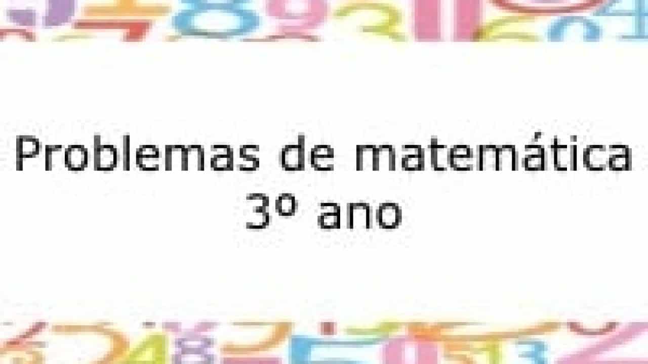 Atividade de matemática: Situações problema - 3º ano - Acessaber