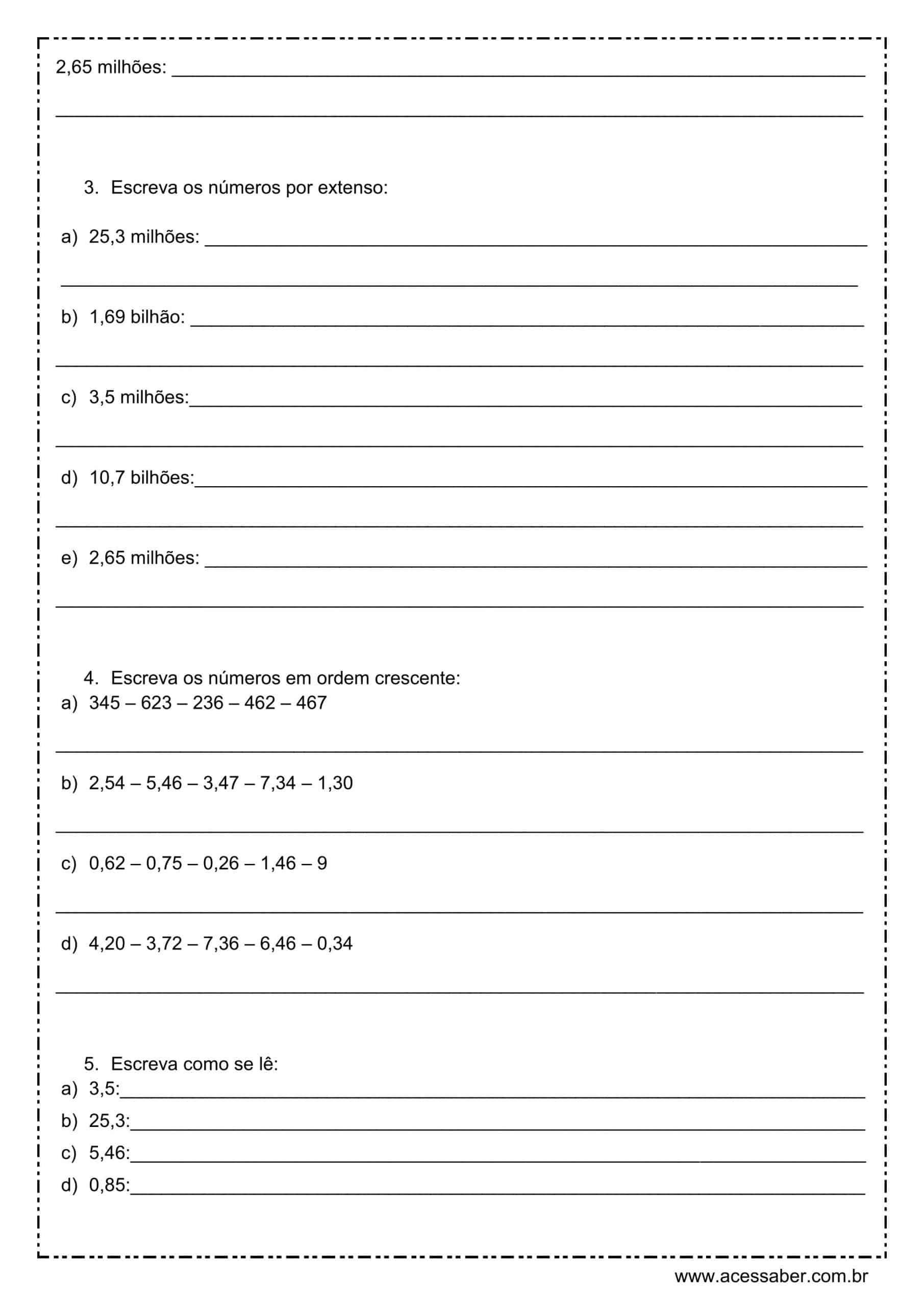 Perguntas de matemática 6ano