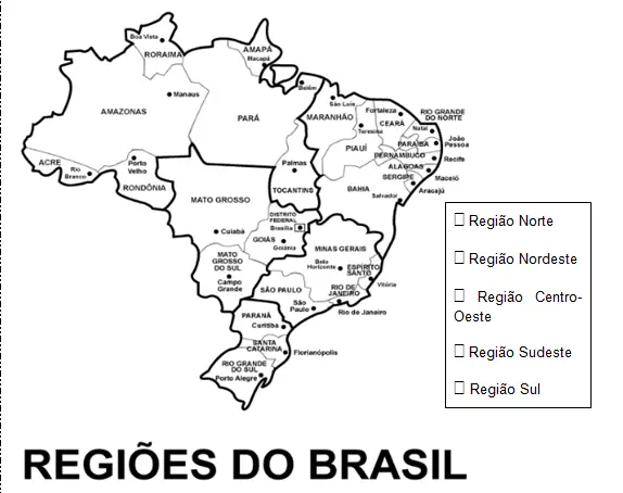 Avaliação de geografia: geografia do Brasil e localização espacial ...