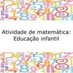 Atividade de matemática – educação infantil