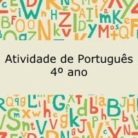 Atividade de português – 4º ano Atividade de português - 4º ano
