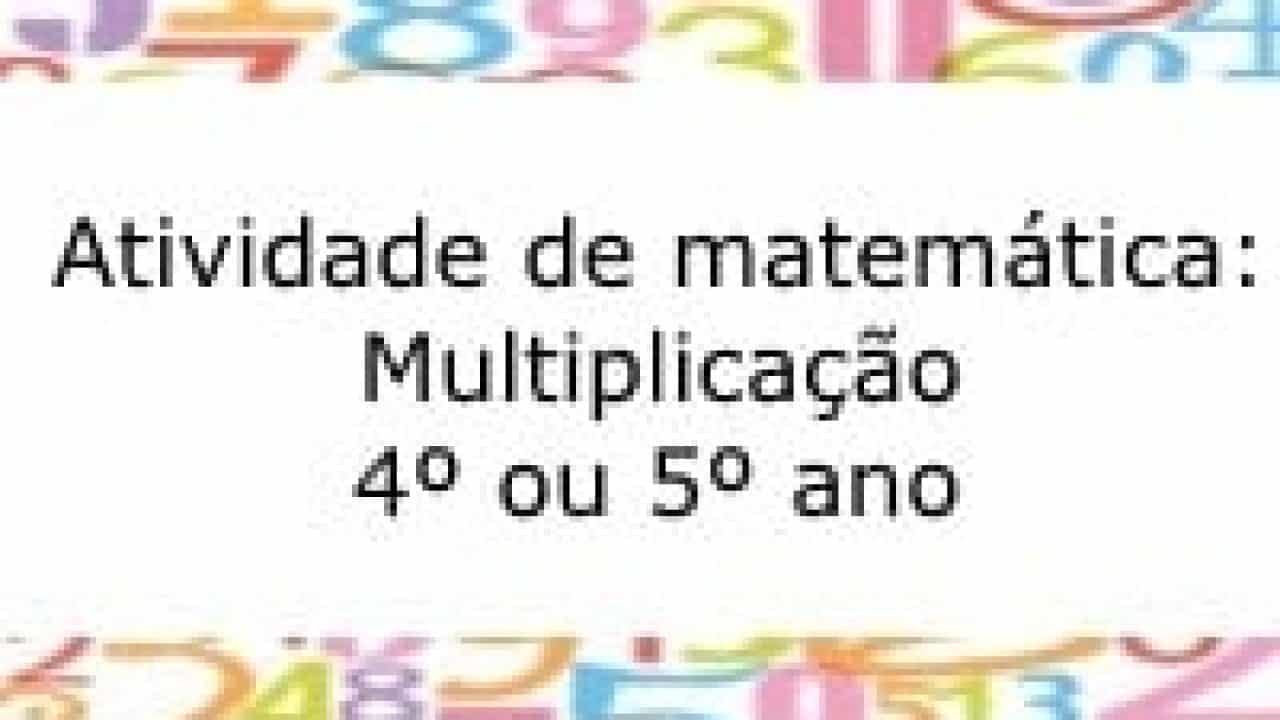 VOCÊ SABE MULTIPLICAR? - 5º ano