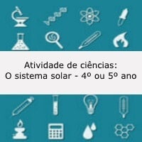 Atividade de ciências: O sistema solar - 4º ou 5º ano