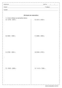 Problemas de matemática - 5º ou 6º ano - Acessaber