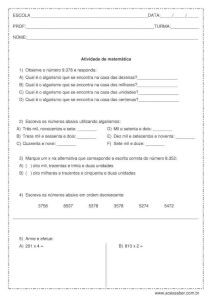 Atividades de Matemática para o 4º ano e 5º ano