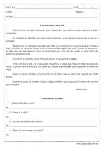 Interpretação de texto: A bruxinha Clotilda – 3º ou 4º ano Interpretação de texto: A bruxinha Clotilda - 3º ou 4º ano