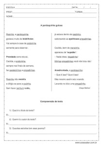 Interpretação de texto: A pardoquinha gulosa - 4º ou 5º ano