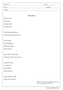 Interpretação de texto: Amigo peixe – 3º ou 4º ano Interpretação de texto: Amigo peixe - 3º ou 4º ano