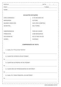 Interpretação de texto: As quatro estações – 2º ou 3º ano Interpretação de texto: As quatro estações - 2º ou 3º ano