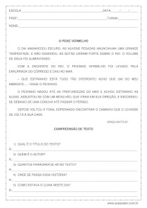 Interpretação de texto: O peixe vermelho – 3º ou 4º ano Interpretação de texto: O peixe vermelho - 3º ou 4º ano