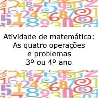 Contas de Multiplicação - 3º ano e 4º ano - Atividade de Matemática