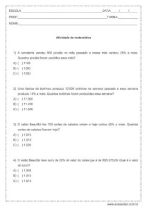 Atividades de Matemática - 8º ano e 9º ano