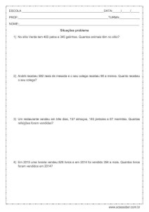 Atividades de matemática 4º ano - Situações - problema 4º ano para baixar