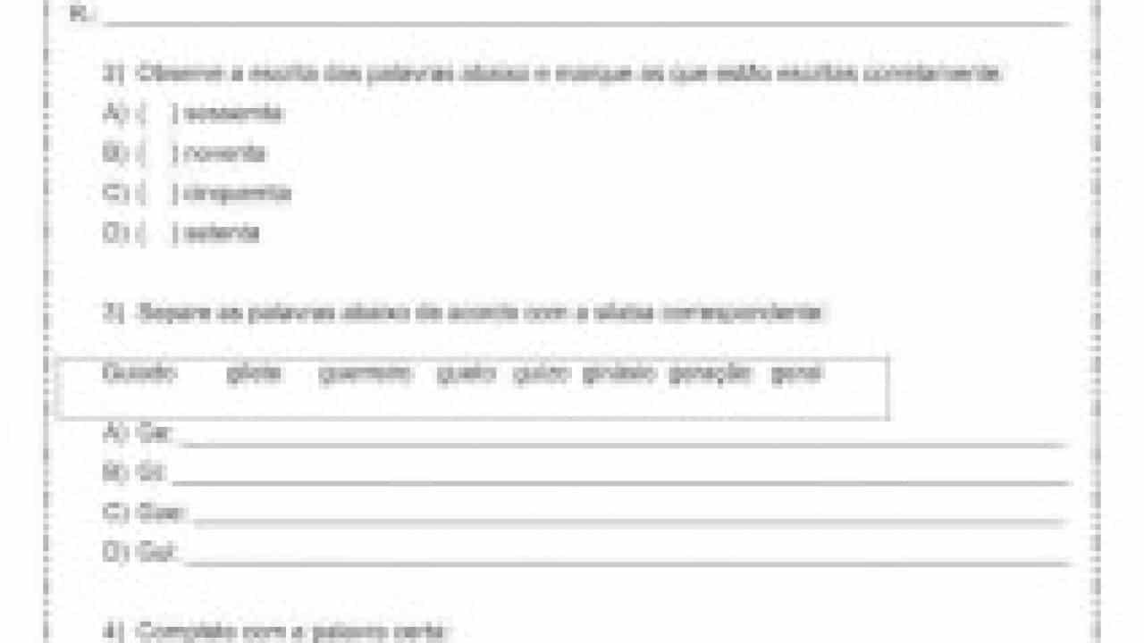 WORD: ATIVIDADES DE ORTOGRAFIA PARA O ENSINO FUNDAMENTAL