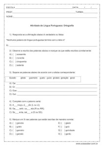 Atividades de Português - 4º ano e 5º ano