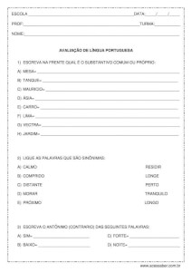 Exercícios de Revisão 7º (3), PDF, Assunto (gramática)