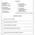 Interpretação de texto: Pé de flor – 3º ou 4º ano