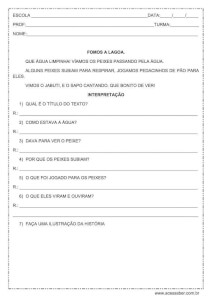 Interpretação de texto: Fomos a lagoa – 2º ou 3º ano Interpretação de texto: Fomos a lagoa - 2º ou 3º ano