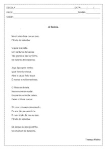 Interpretação de texto: A Baleia – 3º ou 4º ano Interpretação de texto: A Baleia - 3º ou 4º ano