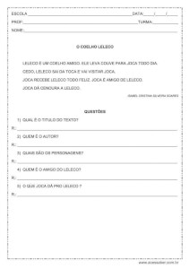 Interpretação de texto: O coelho Leleco – 1º ou 2º ano Interpretação de texto: O coelho Leleco - 1º ou 2º ano