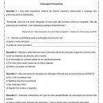 Atividade de português: Colocação pronominal – 3º ano do Ensino Médio