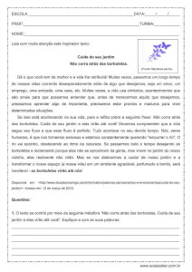 Atividade de português: Uso da vírgula – 3º ano do Ensino Médio