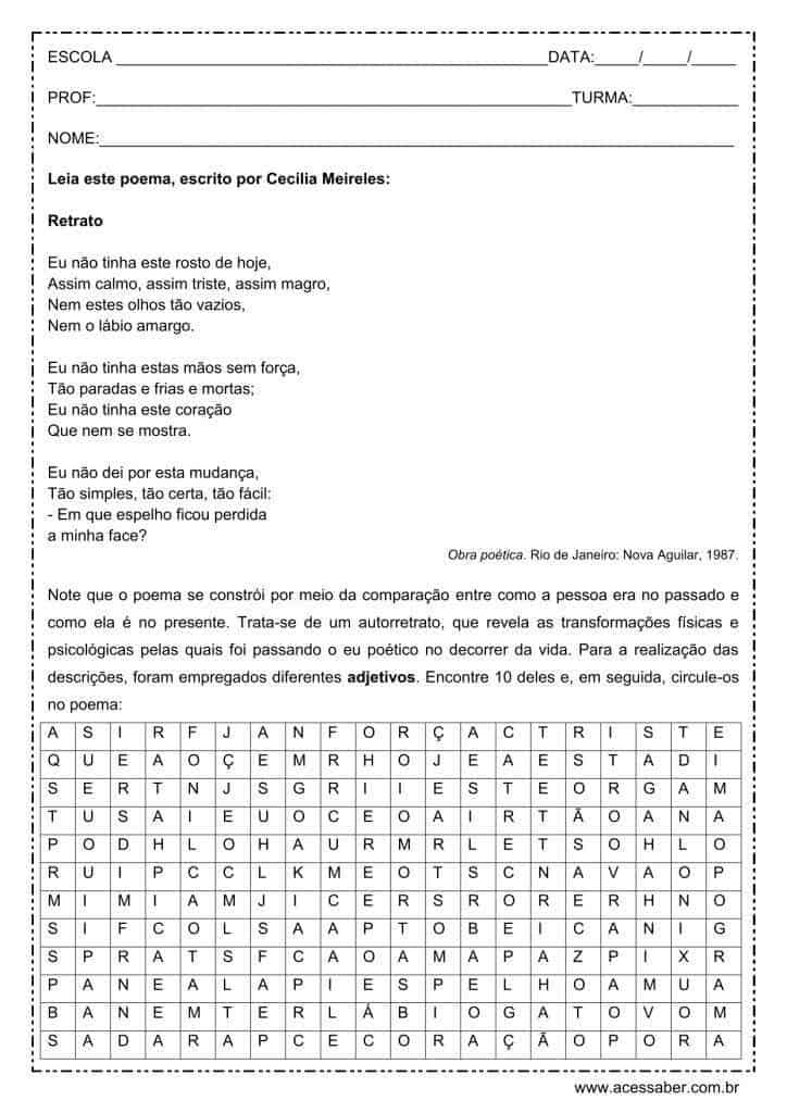 Caça Palavras Língua Portuguesa para imprimir - Desenhos Imprimir