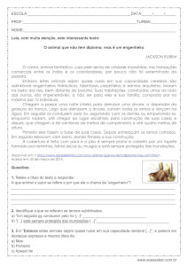 Interpretação de texto: Ele não tem diploma, mas é engenheiro – 6º ano