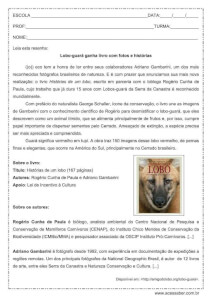 Interpretação de Texto: Gênero resenha de livro – 8º ou 9º ano Interpretação de Texto: Gênero resenha de livro - 8º ou 9º ano