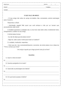 Interpretação de texto: O que vale um amigo – 5º ou 6º ano
