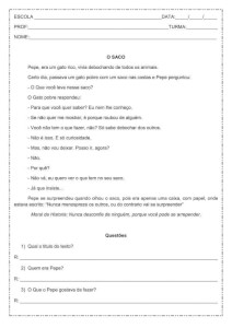 Interpretação de texto: O saco – 4º ou 5º ano