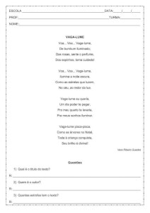 Interpretação de texto: Vaga-Lume – 3º ou 4º ano