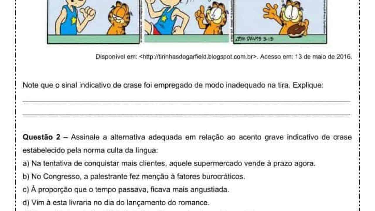 Português para concursos: questões de crase com gabarito