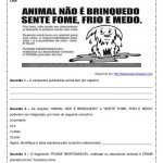 Interpretação de texto: Campanha publicitária “Animal não é brinquedo” – 6º ano