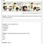 Interpretação de texto: Tira Mafalda – 8º ano