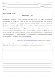 Atividade Ortografia 6º ano Atividade de língua portuguesa - ortografia - 6º ano