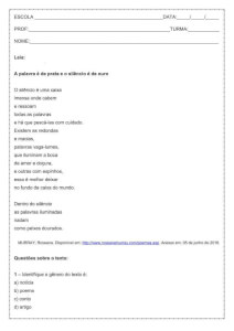 Atividade de português: Pronome – 9º ano