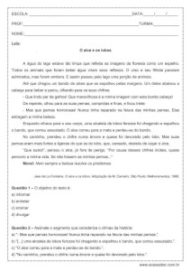Atividade de português: Substantivos e Adjetivos – 6º ano Atividade de português: Substantivos e Adjetivos - 6º ano