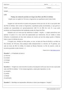 Atividade de português: Travessão Duplo – 2º ano do ensino médio Atividade de português: Travessão Duplo - 2º ano do ensino médio