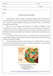 Atividade de português: Uso da virgula - 9º ano