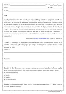 Atividade de português: Conjunções – Mas e E – 2º ano do ensino médio