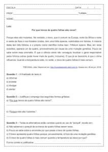 Atividade português: Uso dos porques – 1º ano do ensino médio Atividade português: Uso dos porques - 1º ano do ensino médio