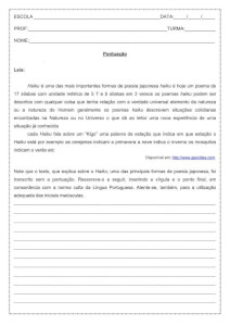 Atividade de português: Coloque a pontuação – 8º ano Atividade de português: Coloque a pontuação - 8º ano